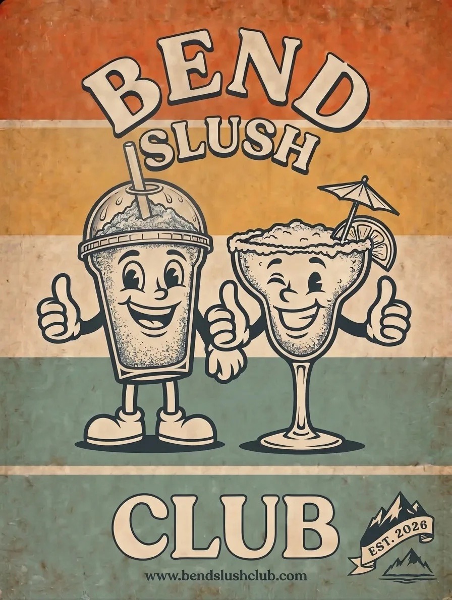 Bend Slush Club mascot poster